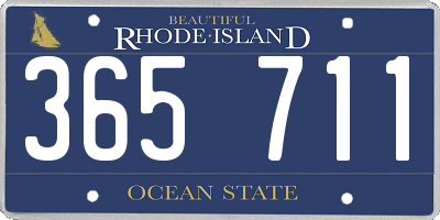 RI license plate 365711