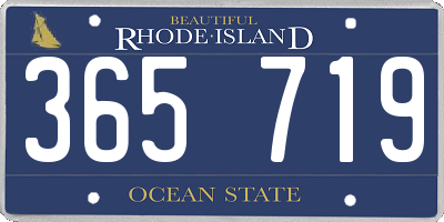 RI license plate 365719