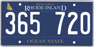 RI license plate 365720