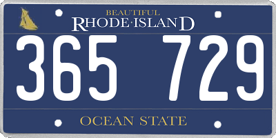 RI license plate 365729