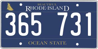 RI license plate 365731