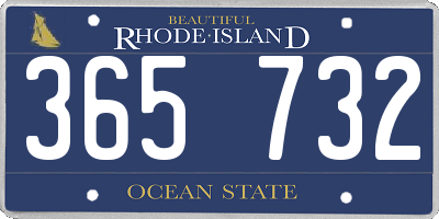 RI license plate 365732