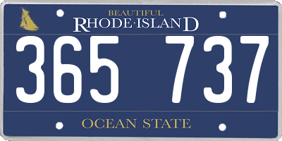 RI license plate 365737