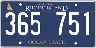 RI license plate 365751