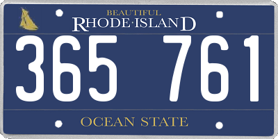 RI license plate 365761