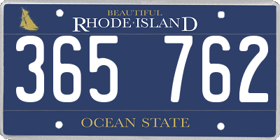 RI license plate 365762