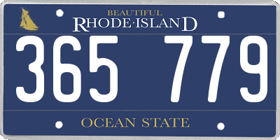 RI license plate 365779