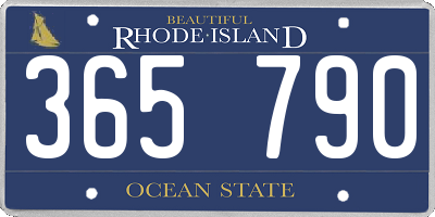 RI license plate 365790