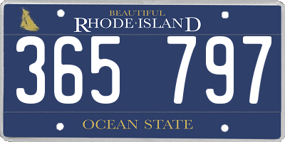 RI license plate 365797