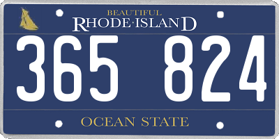 RI license plate 365824