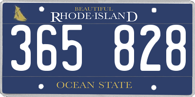 RI license plate 365828
