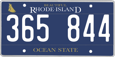 RI license plate 365844