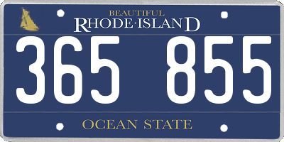 RI license plate 365855