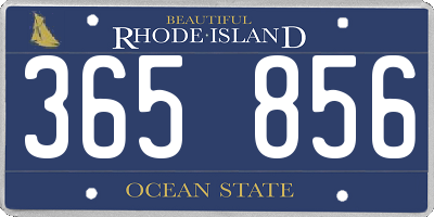 RI license plate 365856
