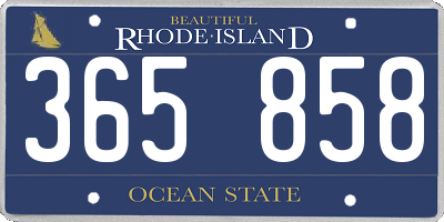 RI license plate 365858