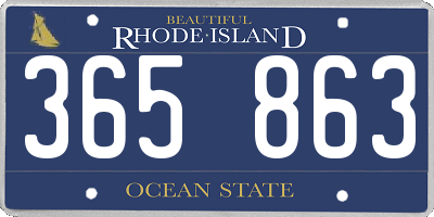 RI license plate 365863