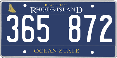 RI license plate 365872