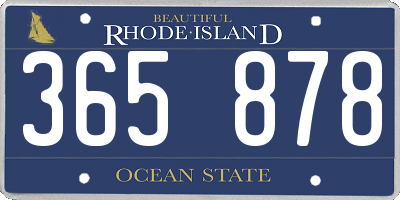 RI license plate 365878