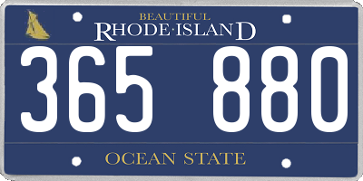 RI license plate 365880