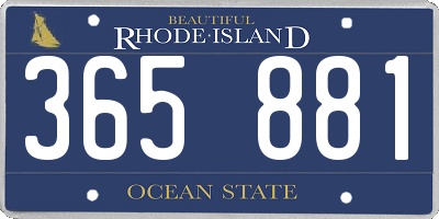 RI license plate 365881
