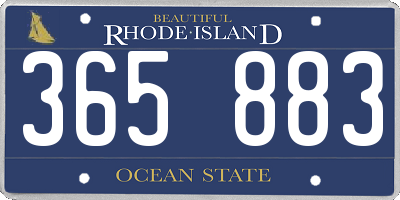 RI license plate 365883