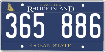 RI license plate 365886