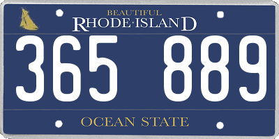 RI license plate 365889