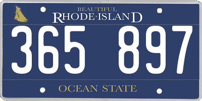 RI license plate 365897