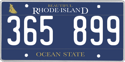 RI license plate 365899