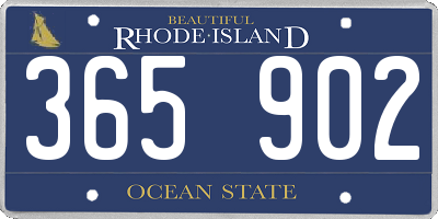 RI license plate 365902