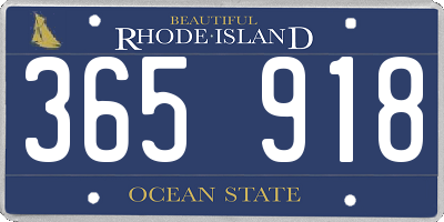 RI license plate 365918