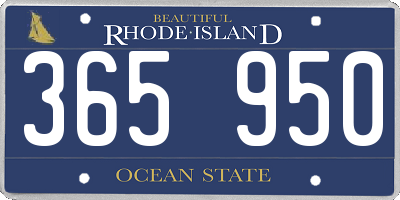RI license plate 365950