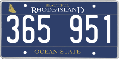 RI license plate 365951