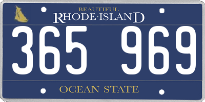 RI license plate 365969