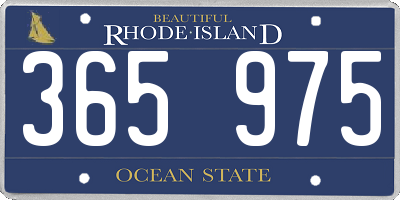 RI license plate 365975