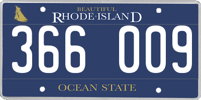 RI license plate 366009