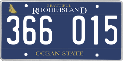 RI license plate 366015
