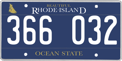 RI license plate 366032