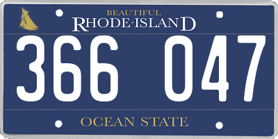 RI license plate 366047