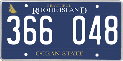 RI license plate 366048