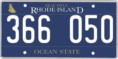 RI license plate 366050