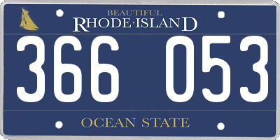 RI license plate 366053