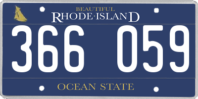 RI license plate 366059