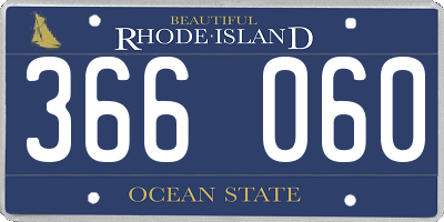RI license plate 366060