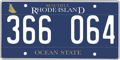 RI license plate 366064