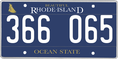 RI license plate 366065