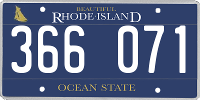 RI license plate 366071