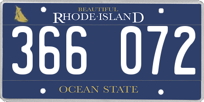 RI license plate 366072