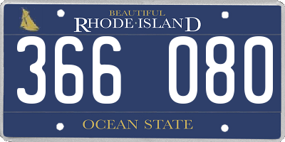 RI license plate 366080