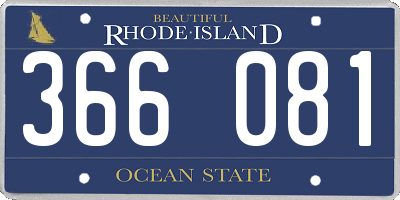 RI license plate 366081